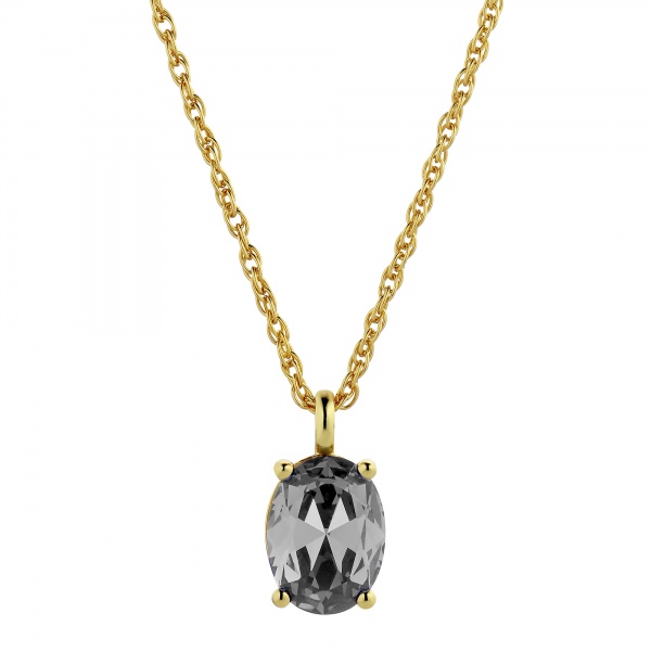 Dyrberg Kern Barga Gold Necklace - Grey